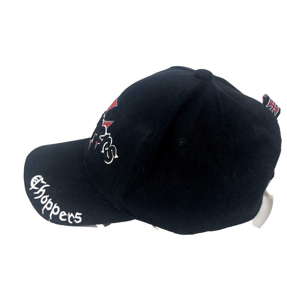 LA Choppers Strapback Hat Black Red Cross Embroidered Cap Los Angeles County - Picture 2 of 7